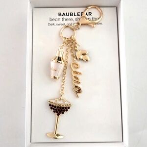NWT ⚜️🤎⚜️ BaubleBar Espresso Martini Ciao Bag Charm Keychain